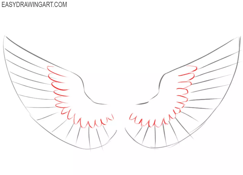 how to draw cute wings