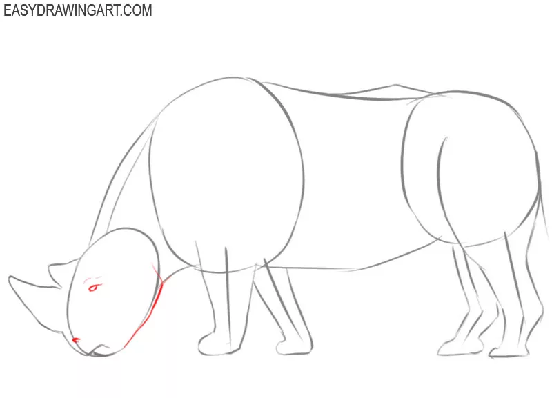 how to draw easy cartoon rhino