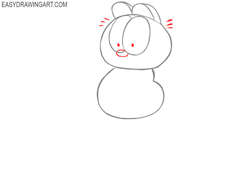 how to draw garfield cartoon