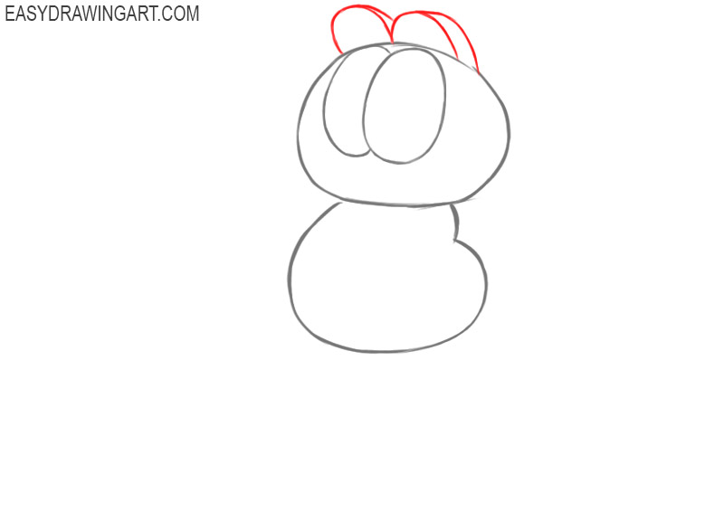 how to draw cartoon garfield step by step