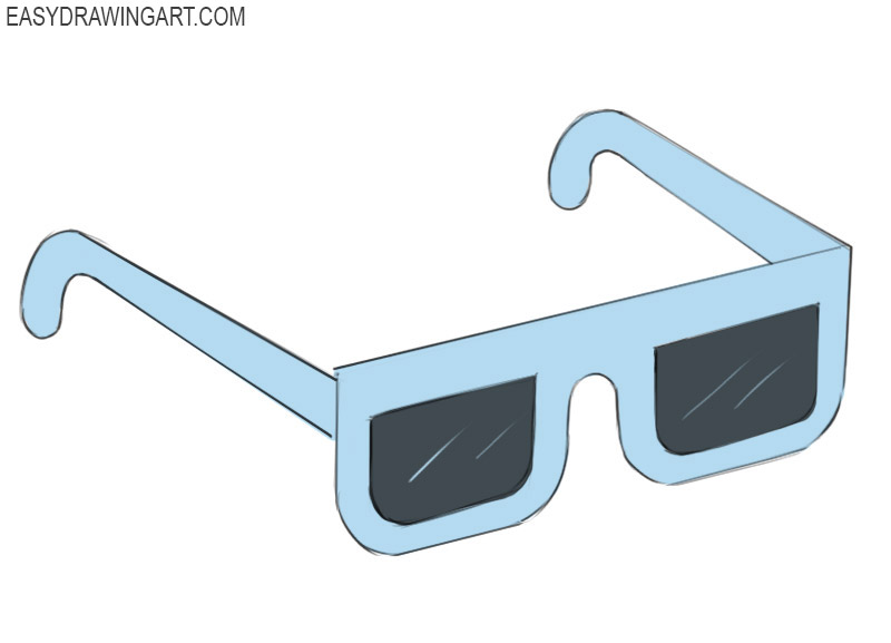 how to draw glasses