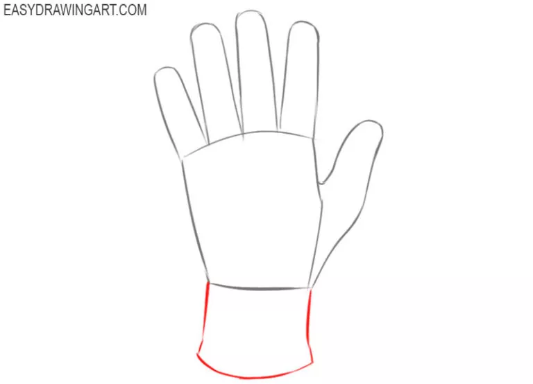 How to Draw a Glove Easy Drawing Art