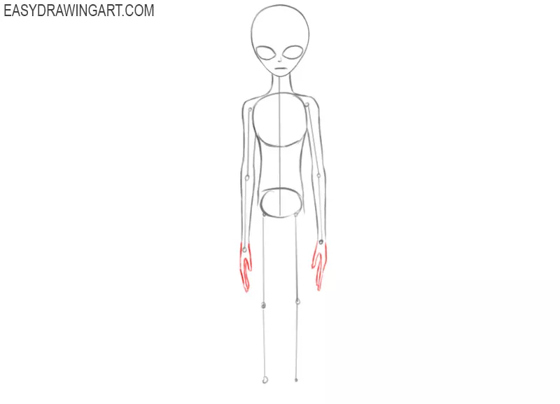 how to draw green alien