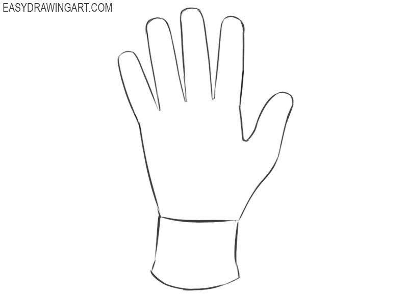 Gloves Drawing Easy