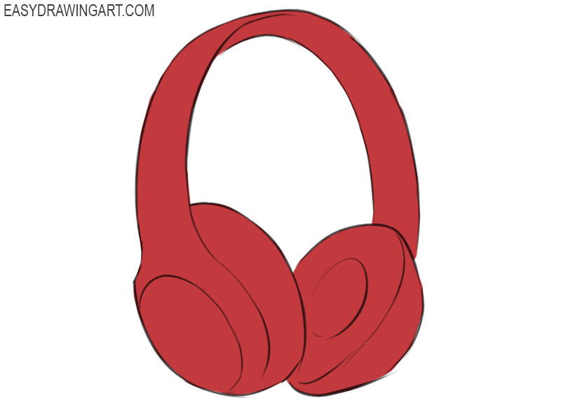 how to draw headphones