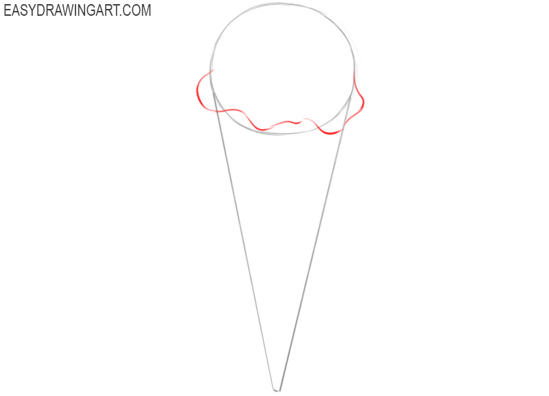 how to draw ice cream cute and easy