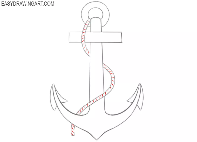 how to draw navy anchor