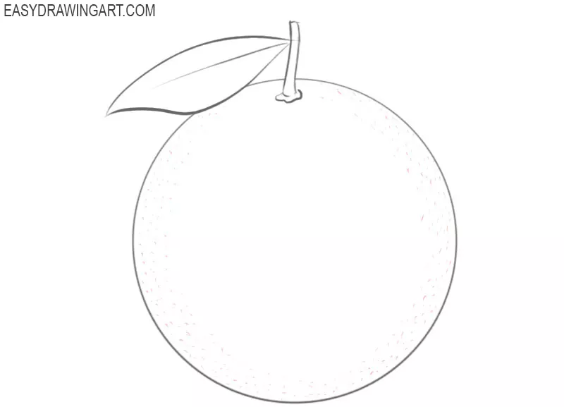 how to draw orange image 