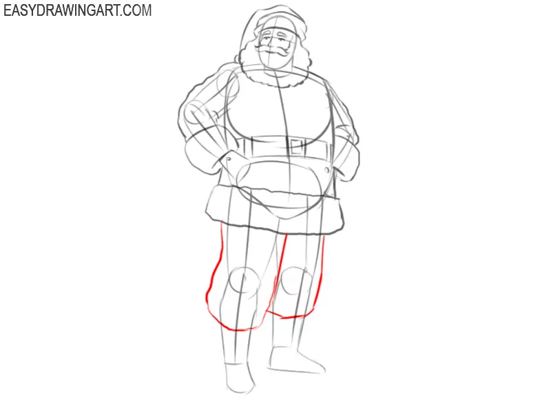 how to draw santa claus drawing
