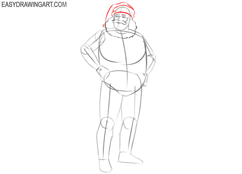 how to draw santa claus by pencil