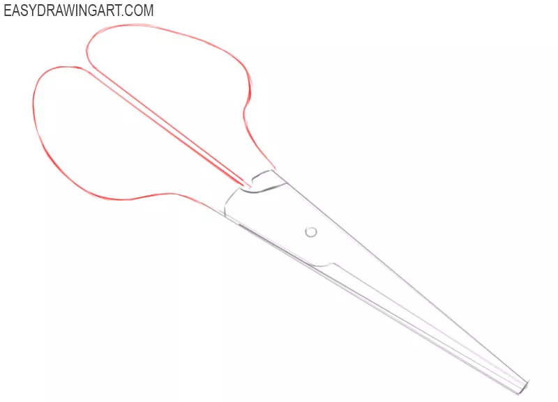 how to draw scissors simple