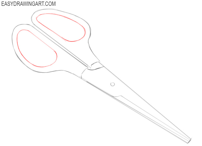 how to draw scissors very easy