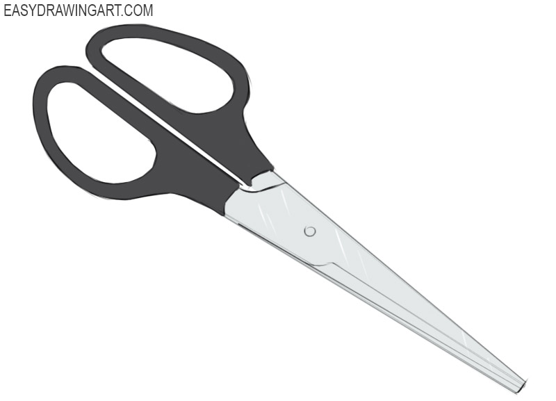 how to draw scissors