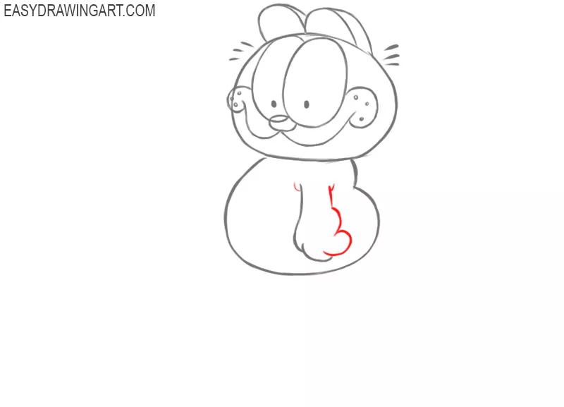 how to draw simple garfield