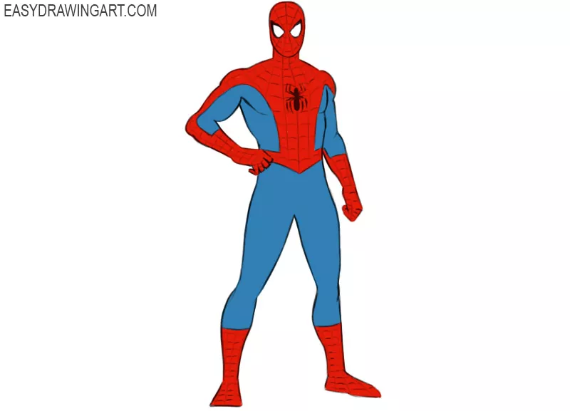 How to Draw Spider-Man - Easy Drawing Art How to draw Spider-Man