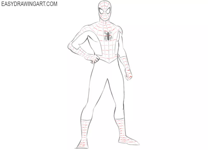 spiderman sketch standing