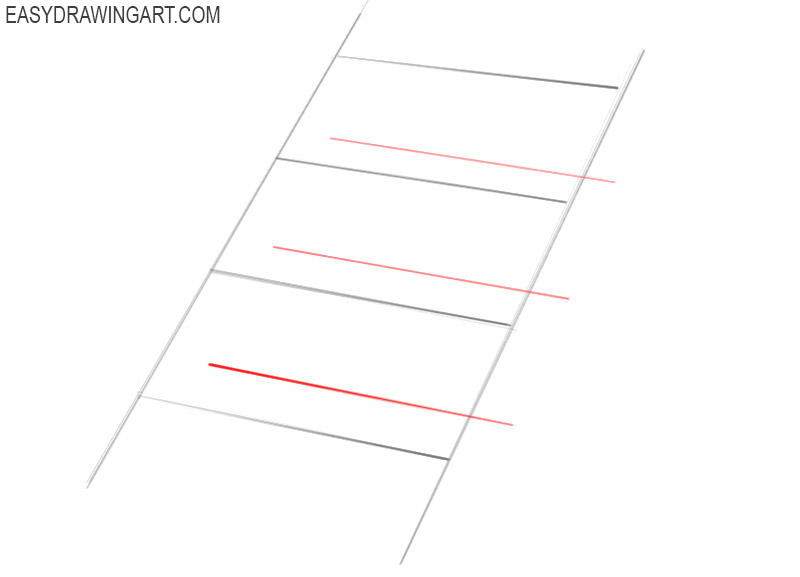 how to draw stairs step by step