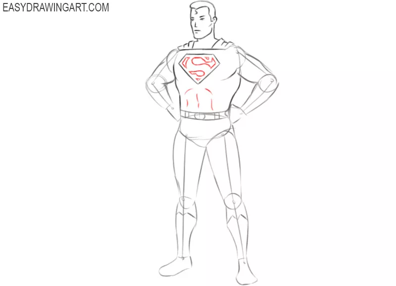 How to Draw Superman - Easy Drawing Art