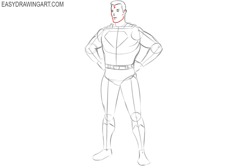how to draw superman very easy