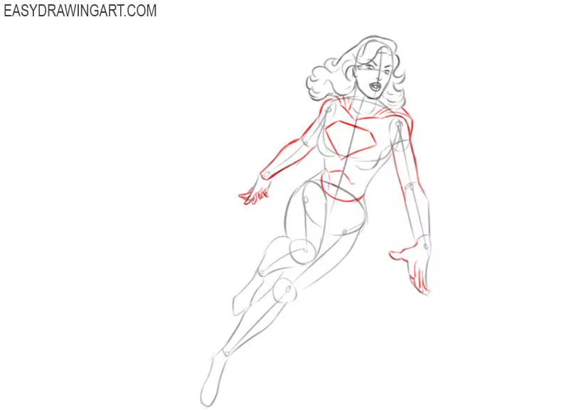 how to draw superman supergirl