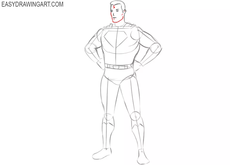 how to draw superman very easy