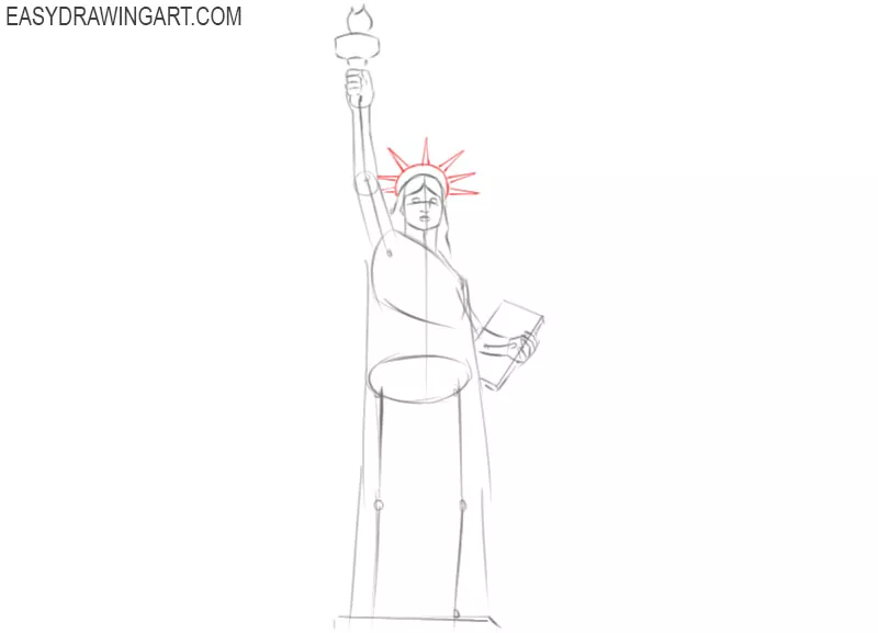 how to draw the statue of liberty for kids