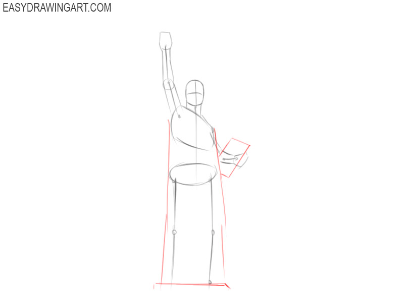 how to draw the statue of liberty easy step by step