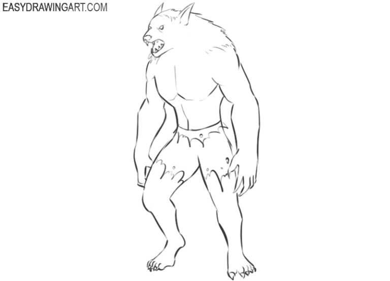 How to Draw a Werewolf Easy Drawing Art