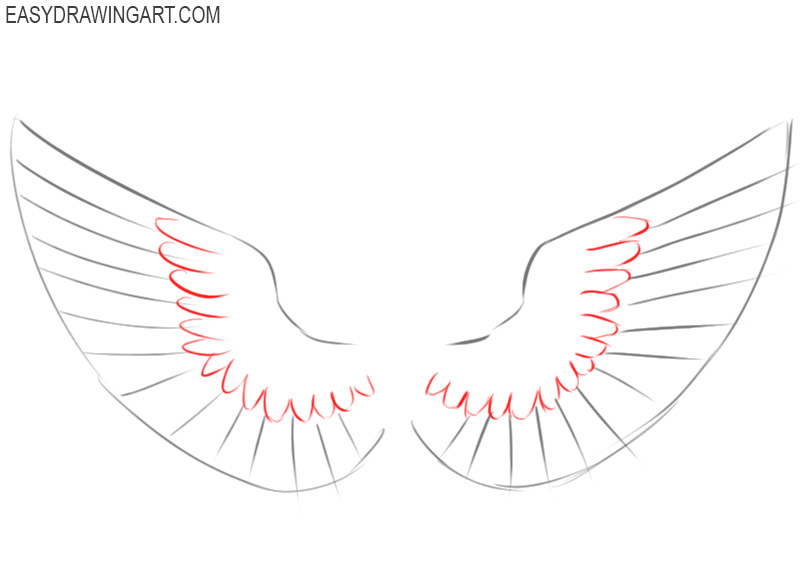 how to draw cute wings