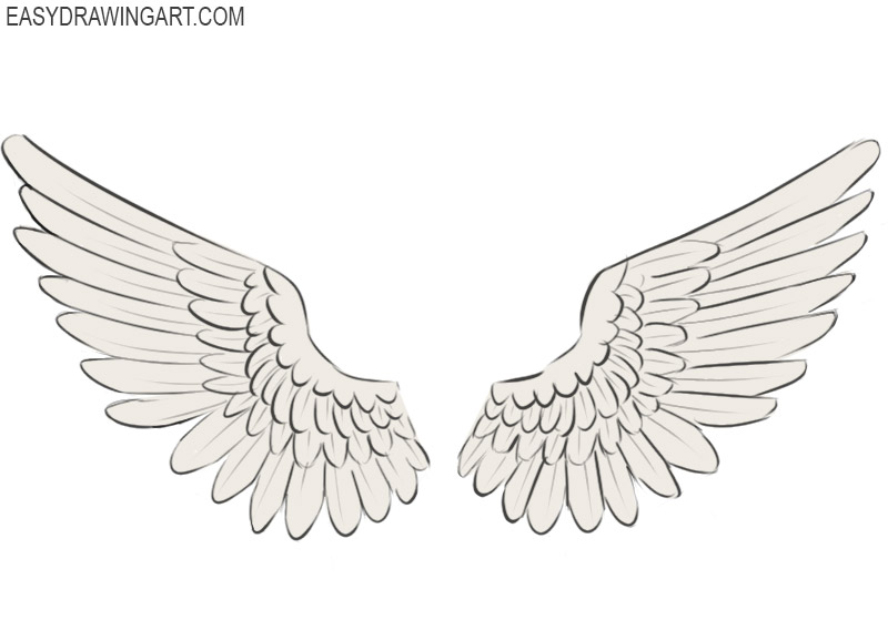 how to draw wings