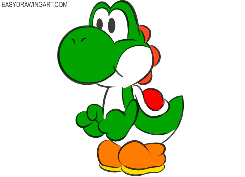 how to draw yoshi