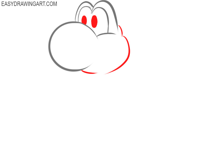 how to draw a cute yoshi