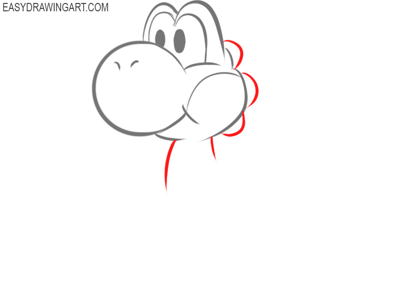 how to draw basic yoshi