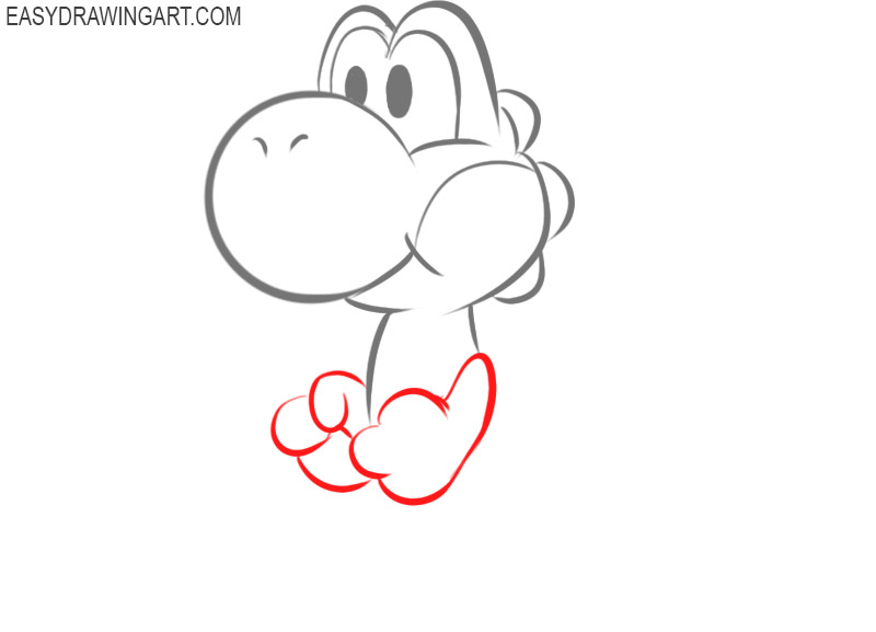 how to draw cute yoshi