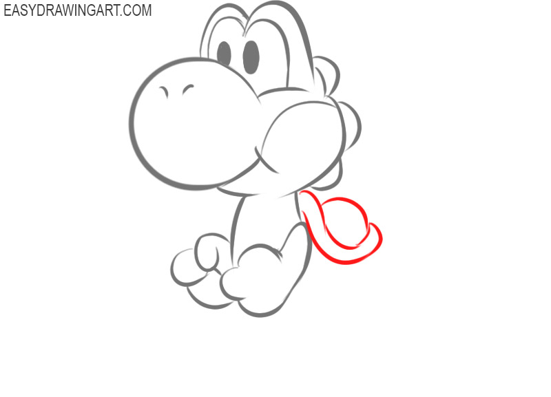 how to draw cartoon yoshi