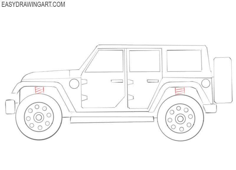 jeep drawing cartoon