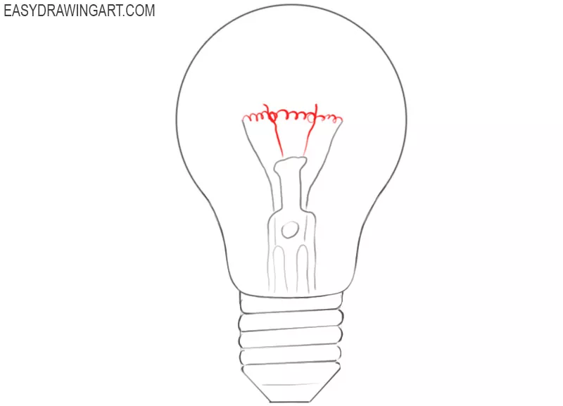 light bulb drawing easy