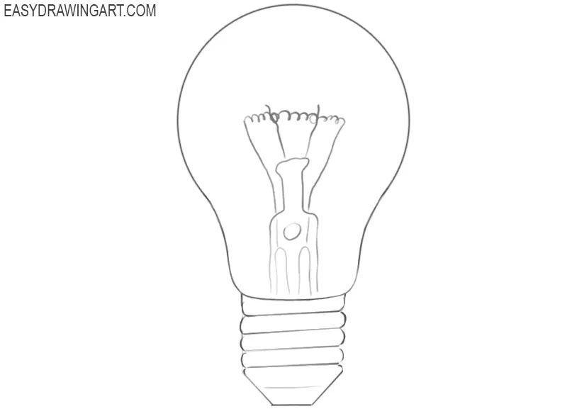 light bulb drawing with color