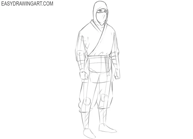 ninja drawing step by step
