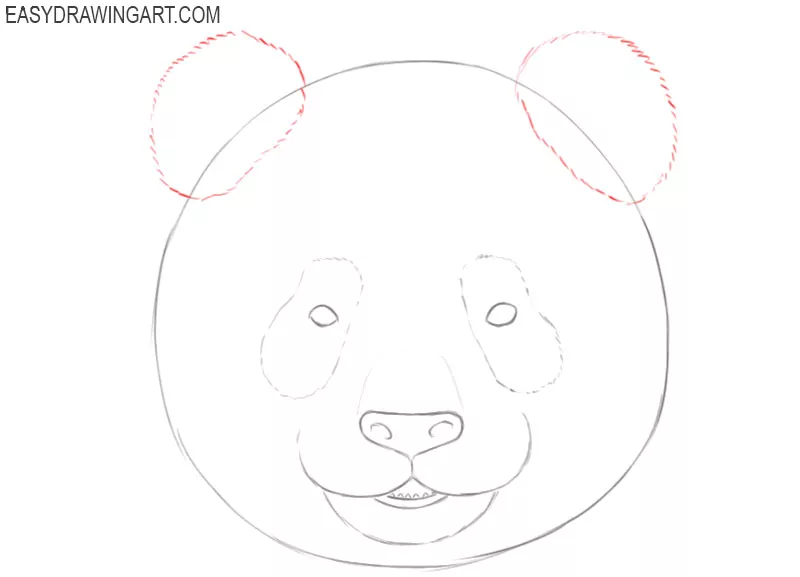 panda face drawings