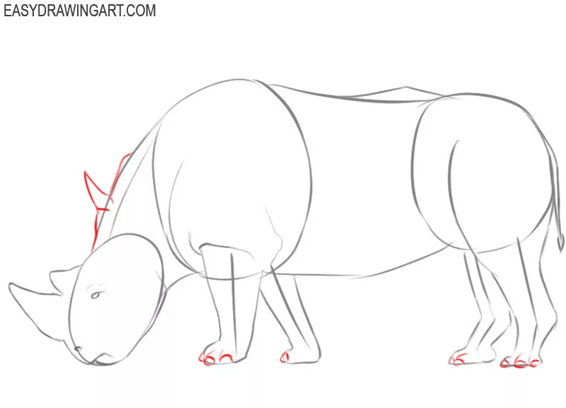 How to Draw a Rhino step by step – Easy Animals 2 Draw