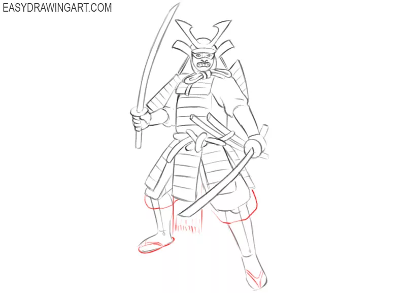 samurai cartoon drawing