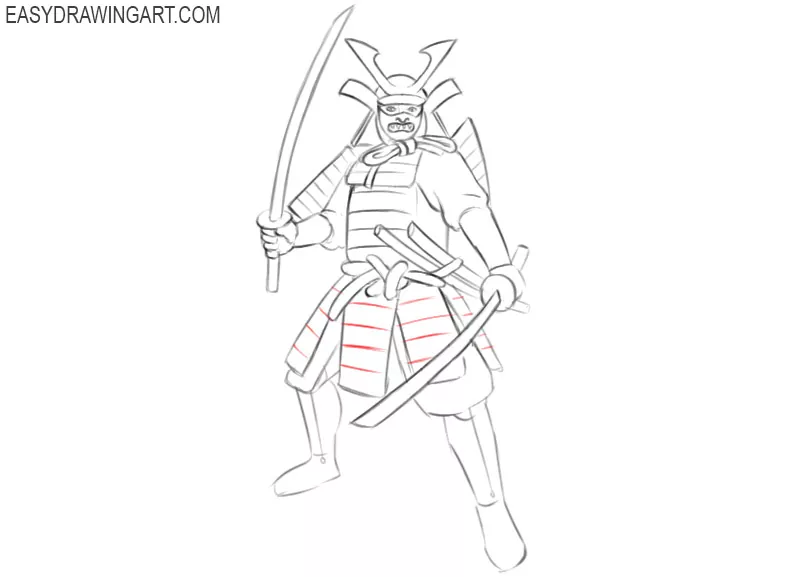How to Draw a Samurai Easy Drawing Art