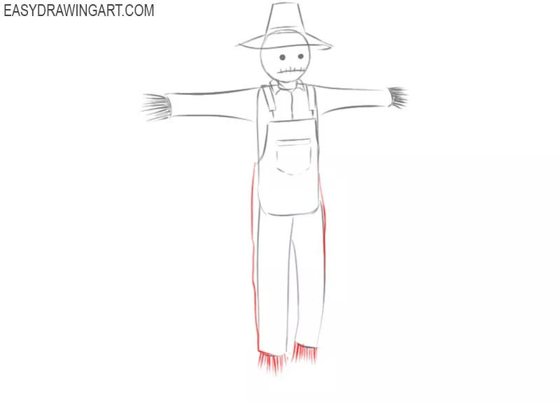 scarecrow drawing easy