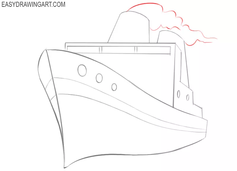 ship drawing easy