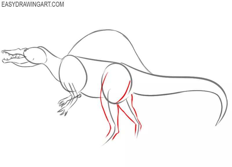 spinosaurus drawing easy