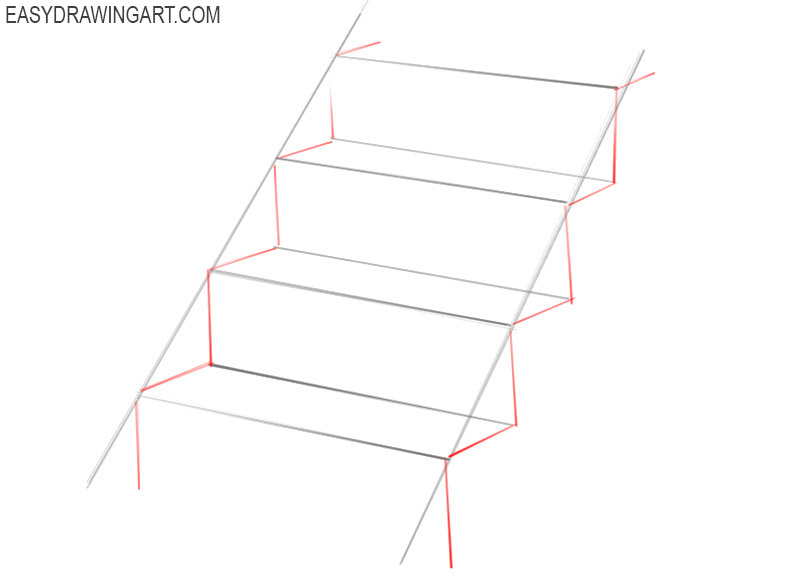 stairs drawing easy