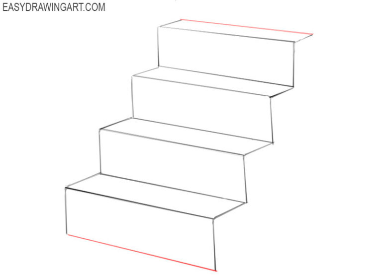 How to Draw Stairs Easy Drawing Art