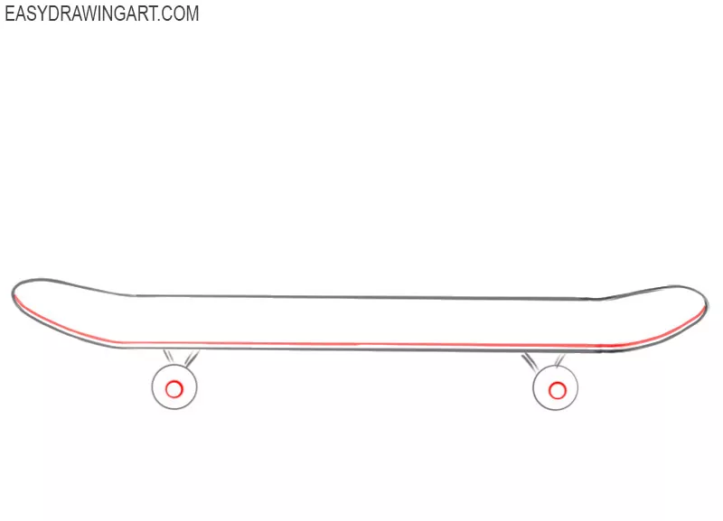 steps on how to draw a skateboard
