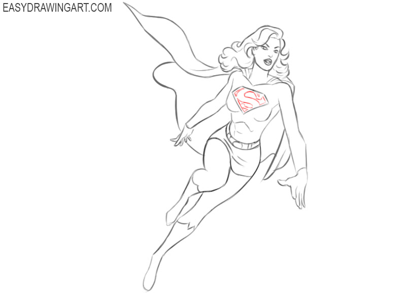 supergirl drawing image